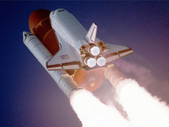 Rocket blasting off